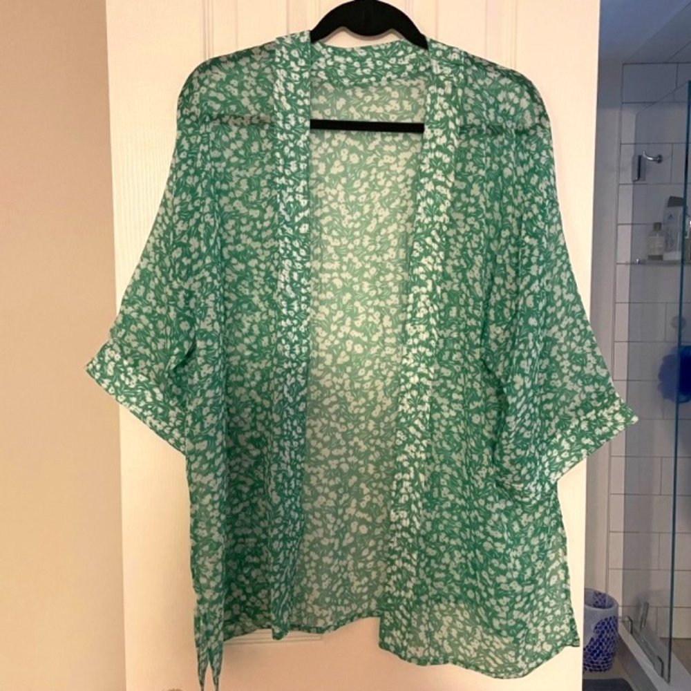 Green Kimono Style Top - One Size